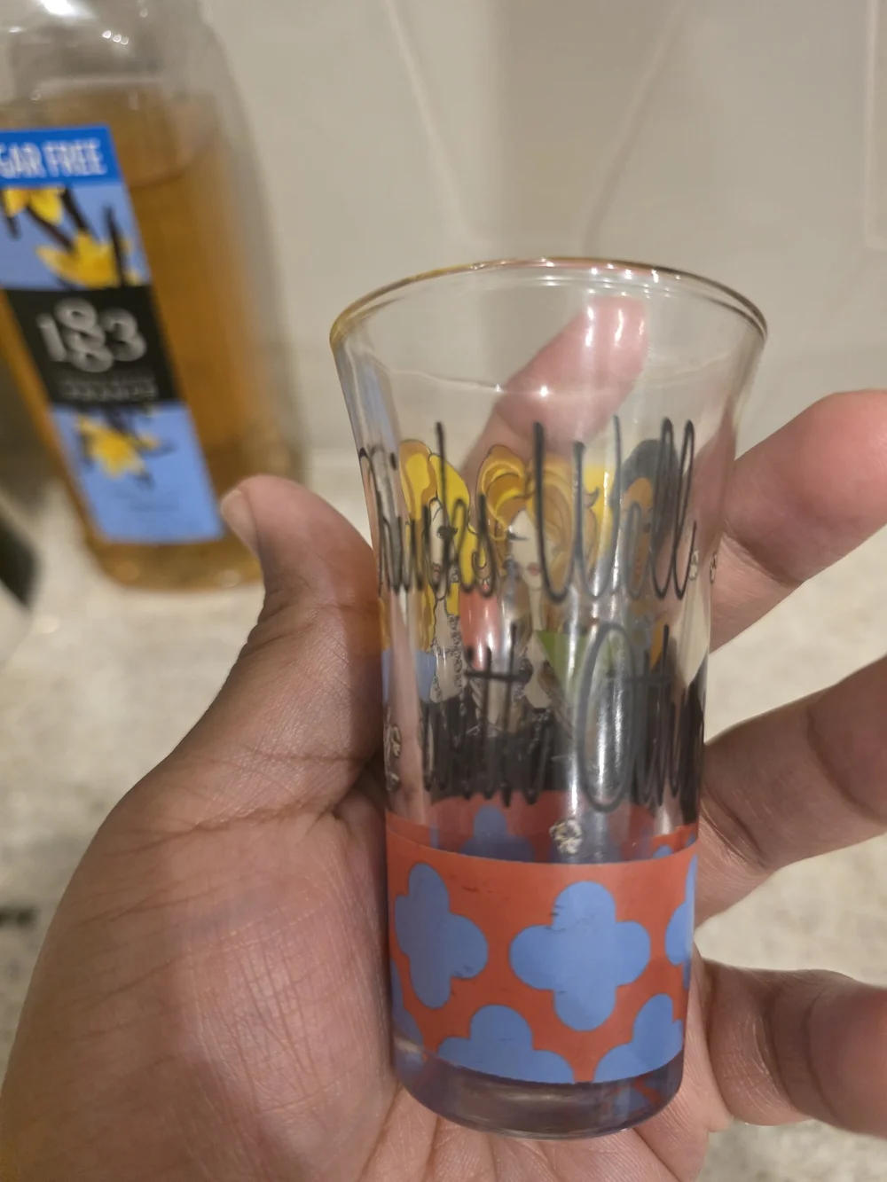 Drinks Well With Others Girlfriend Chic Party Cocktail Shot Glasses Set Of 2 - Picture 6 of 8